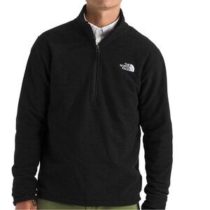 North Face Textured Cap Rock Long Sleeve 1/4 Zip Pullover Black Men’s Size XL